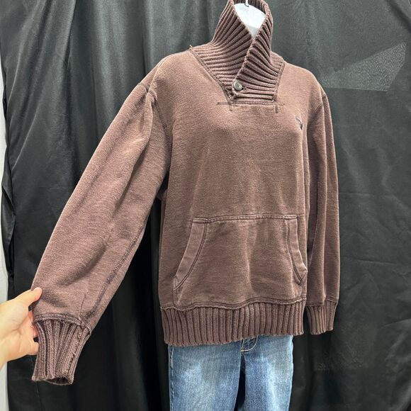 vintage aeo ribbed shawl collar pullover - Picture 3 of 8